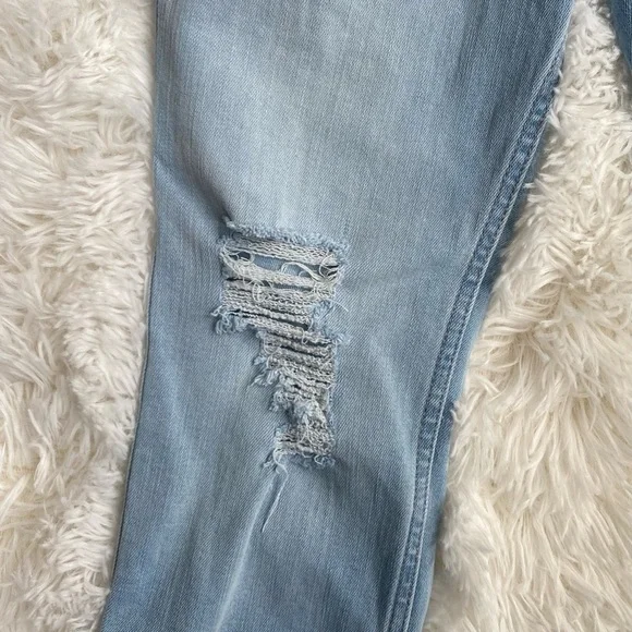 Hollister Ultra High-rise Skinny, Blue Distressed Jeans - Picture 4 of 6